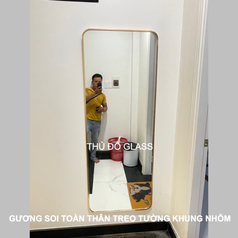 Gương soi toàn thân treo tường khung nhôm Hà Nội